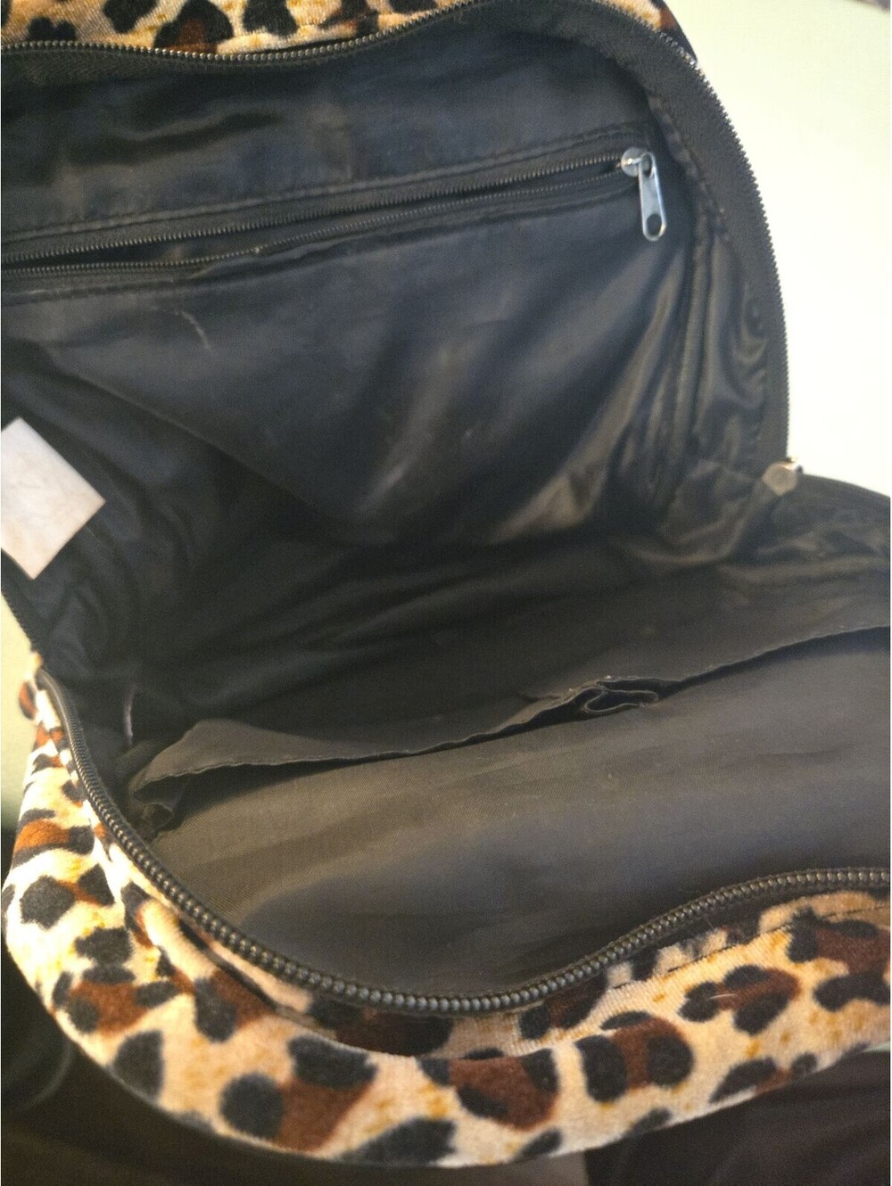 Leopard Print Faux Fur Mini Backpack - Picture 3 of 5